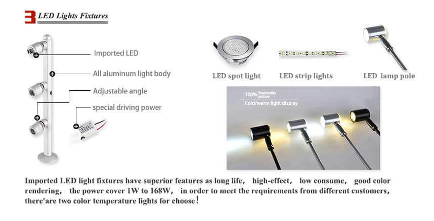 led light for jewelry displays
