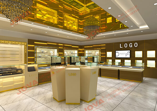 gold jewellery showroom furniture