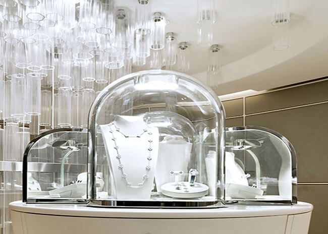 glass dome display case for jewelry