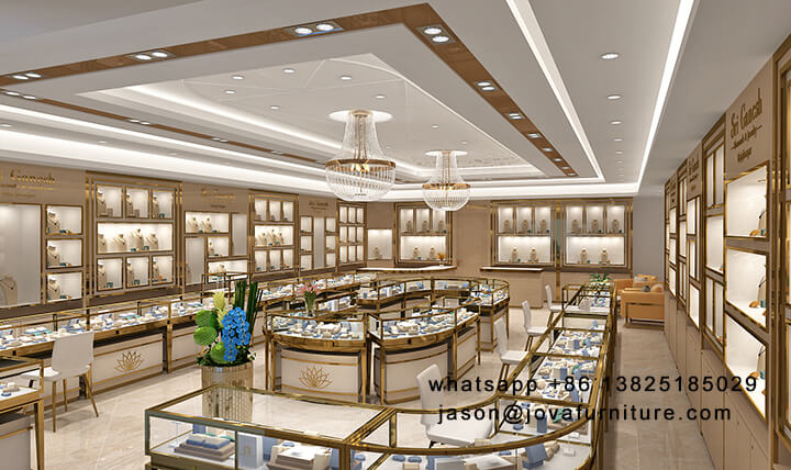 gold jewellery showroom interior ideas