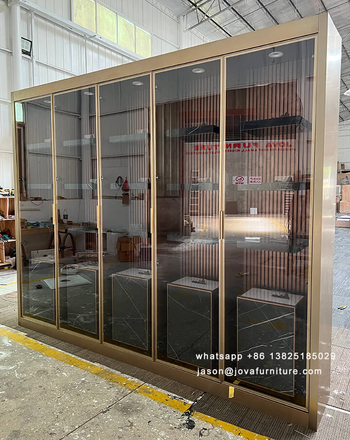 wine display cabinets with glass door