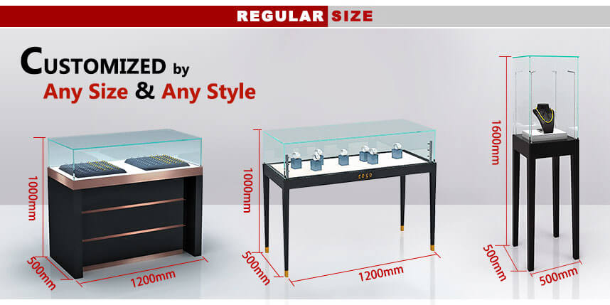 tabletop display case for jewelry
