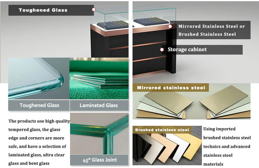 glass jewellery counters design