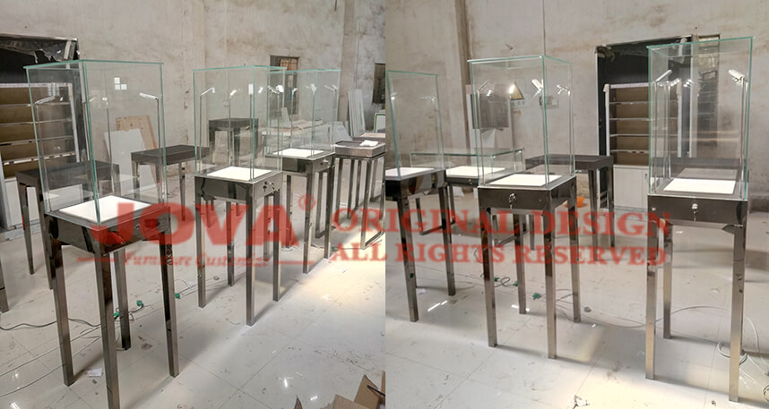 jewellery pedestal case supplier