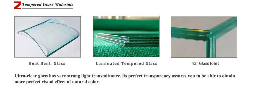 jewelry showcases tempered glass