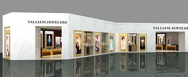 mall VALLIANI jewelry shop design