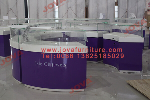 curved jewelry display cases