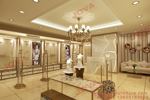 Luxury Lingerie Store Display Furniture Design Stainless Steel