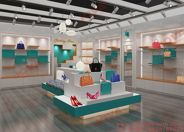 Clothing Store Design, Handbag Display Shelves