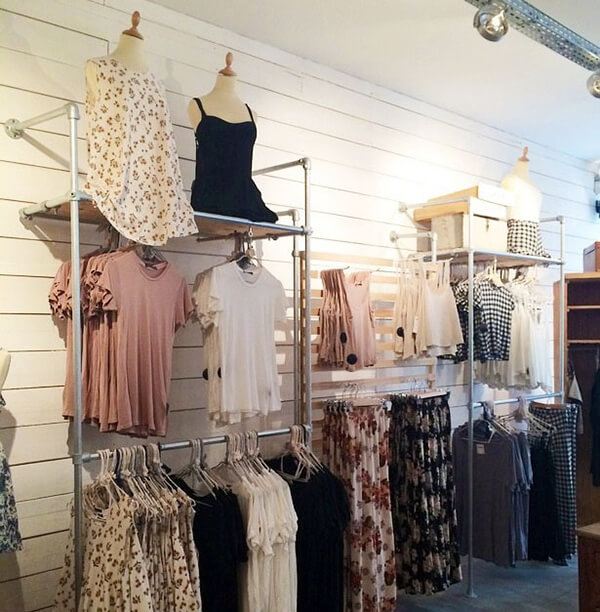 Store clearance clothing display