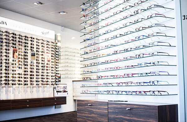 optical wall shelves