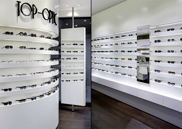 optical shop wall display