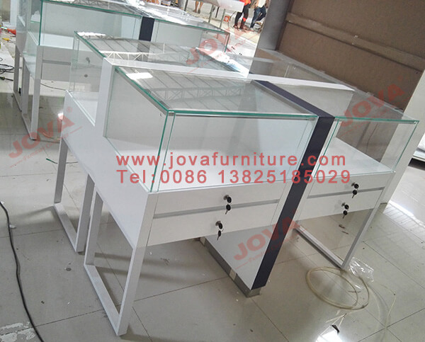 white jewelry display case