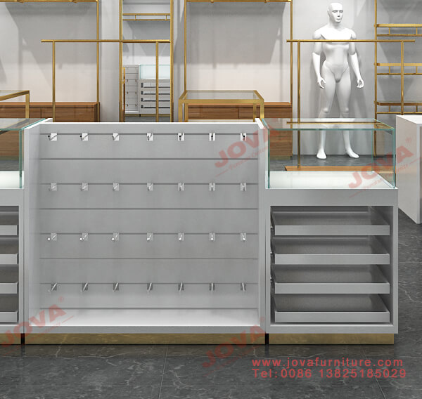 garments shop slatwall display rack