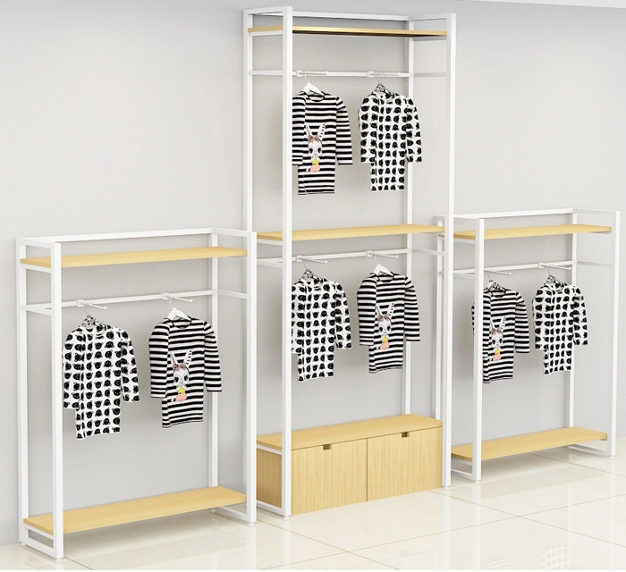 metal garment display shelf