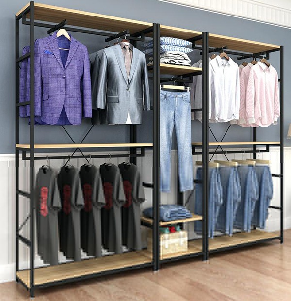 wall clothes display racks