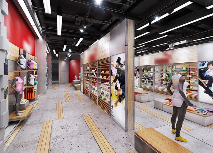 sports shop interior design