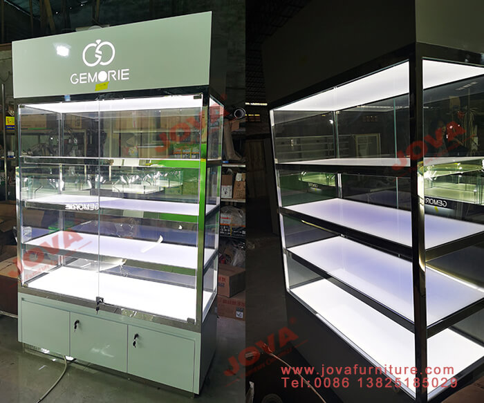 retail jewelry display cabinets with glass door