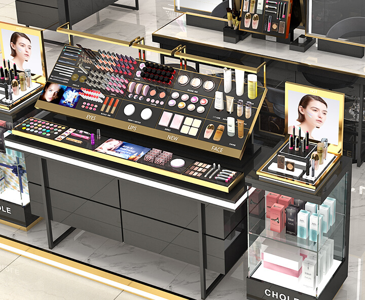 makeup counter display