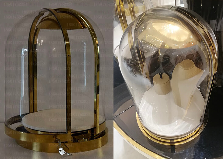 glass dome jewelry showcase