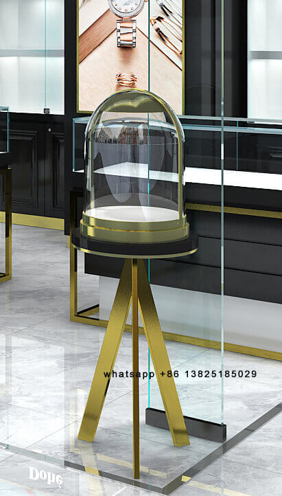 glass dome watch showcase design
