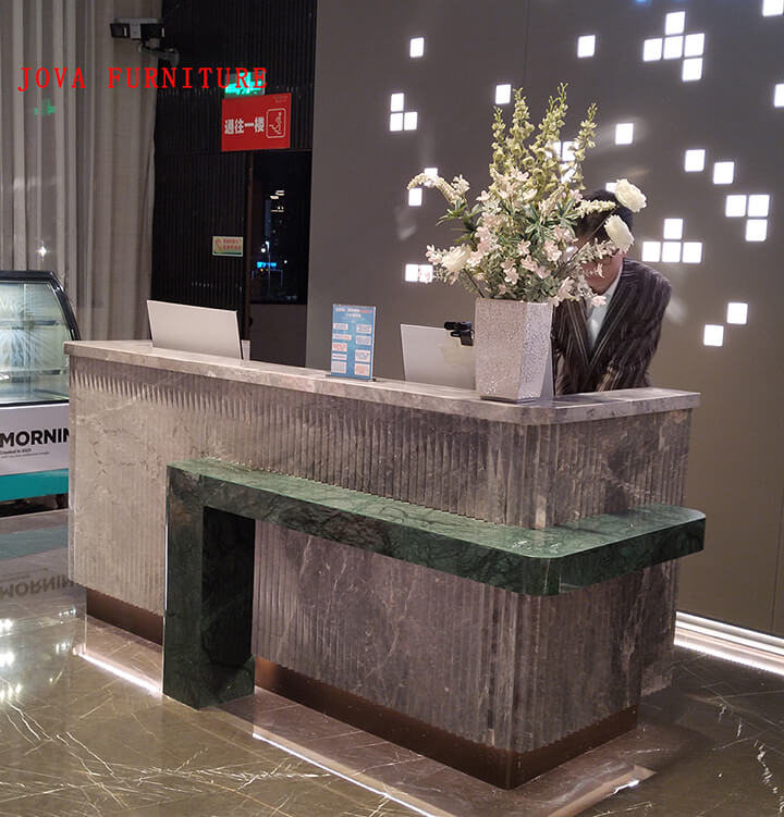 hotel reception desk counter