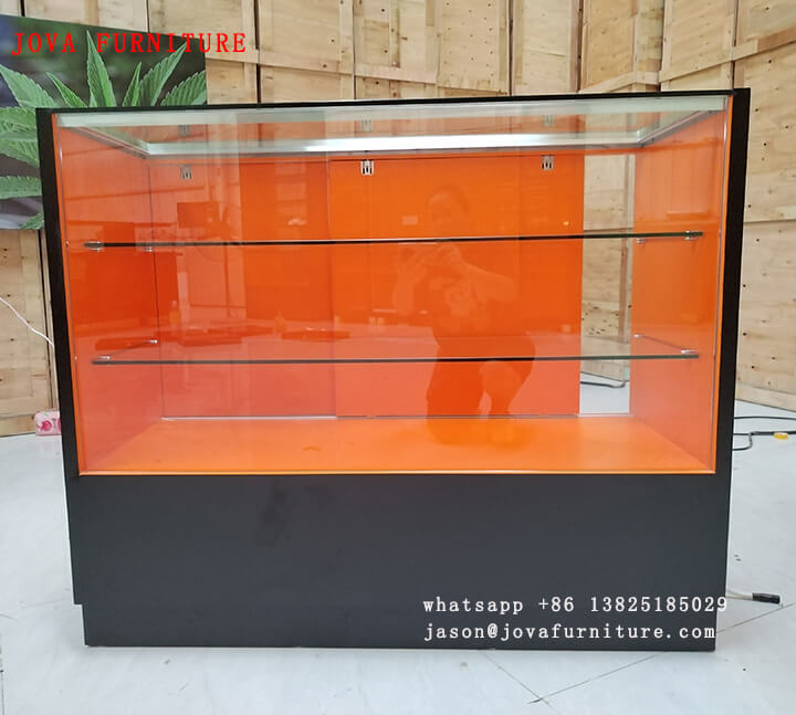 glass mobile showcase for mobile shop