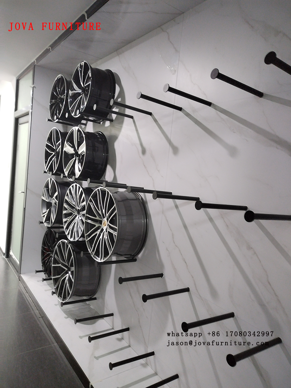 wheels display shelf
