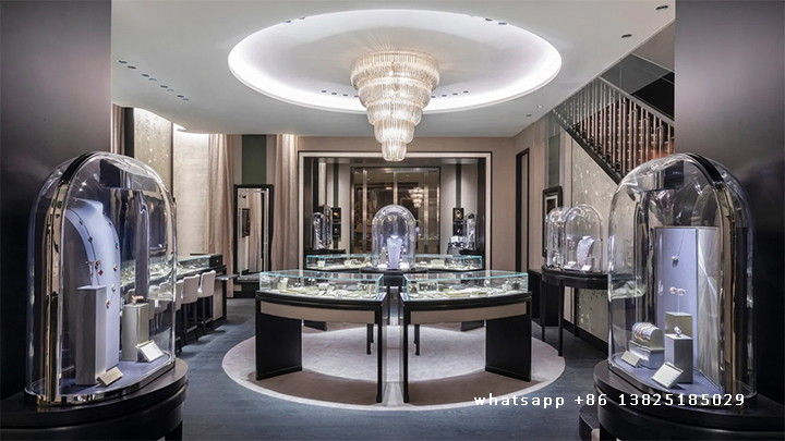 glass jewelry dome for luxury store