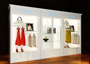 wall shelves for clothes store white