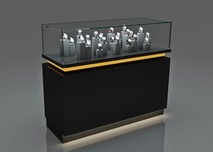 wooden glass showcase for black watch shop