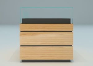 Retail store counters MDF glass boutique