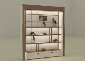 Wall shoe display cabinet men shop