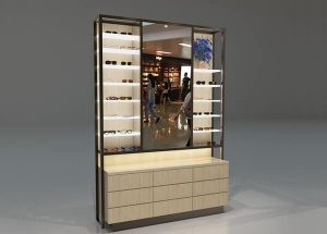 Optical display cabinets wall wooden glass