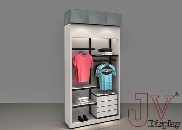 clothes rack with shelves