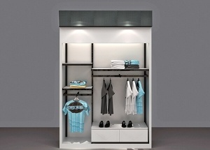 Wall display racks for retail stores clothing