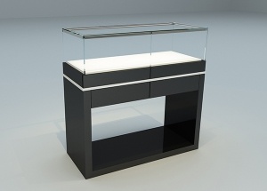 Jewelry display cabinet design black rectangle new