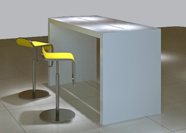 mobile phone display table