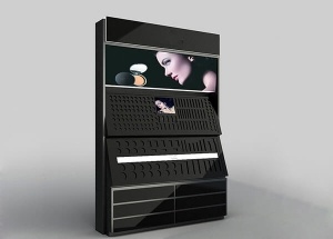 Standard cosmetic display fixtures black for wall
