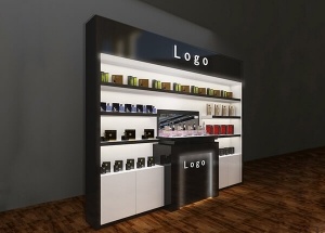 Perfume display shelf black white modern new design