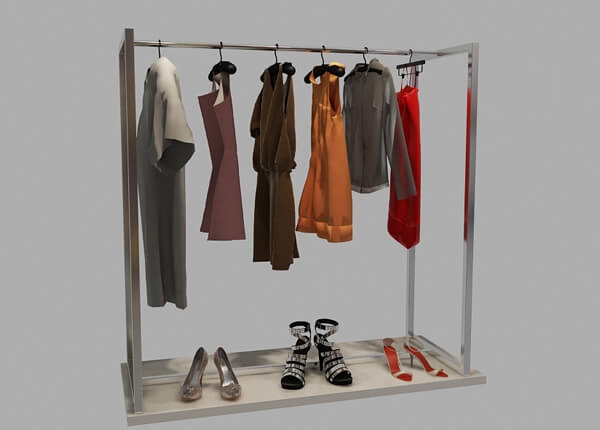 metal clothing display racks