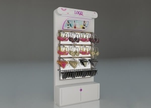 Lingerie display rack with shelves with wall hook