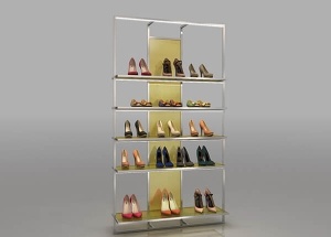 Shoe store display shelves new design wall fashion
