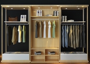 Clothing shop display shelving new design wooden male