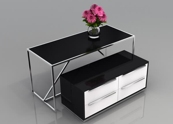 black nesting tables