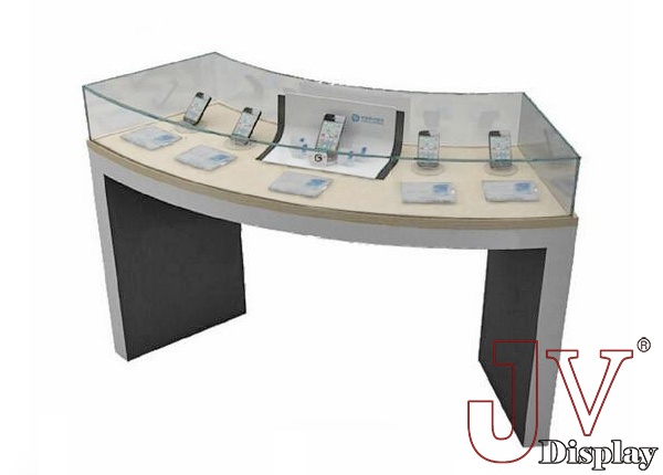 China Quarter-vision curved corner phone showcase Manufacturer