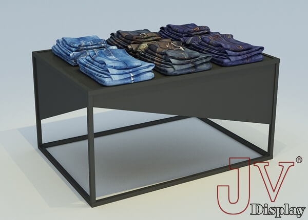 metal display table