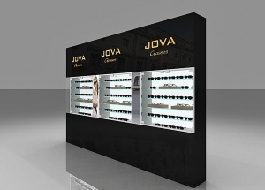 optical wall mount displays black shop showcase