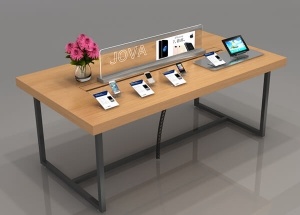 shop display tables wooden & metal for mobile phone