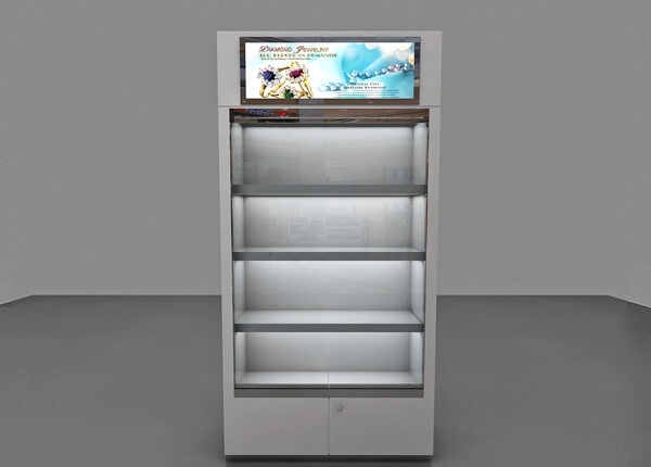 white gloss display cabinet